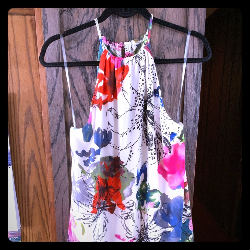 Sundress- high neck, keyhole back- new